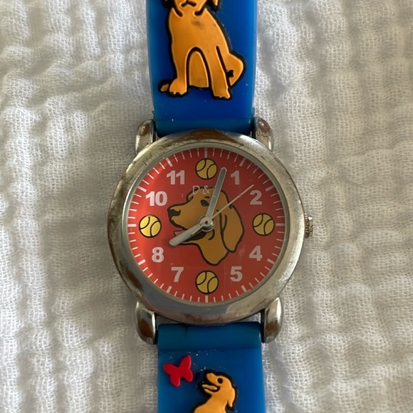 D&S golden retriever watch blue adjustable dogs balls butterflies secondhand - Picture 1 of 10